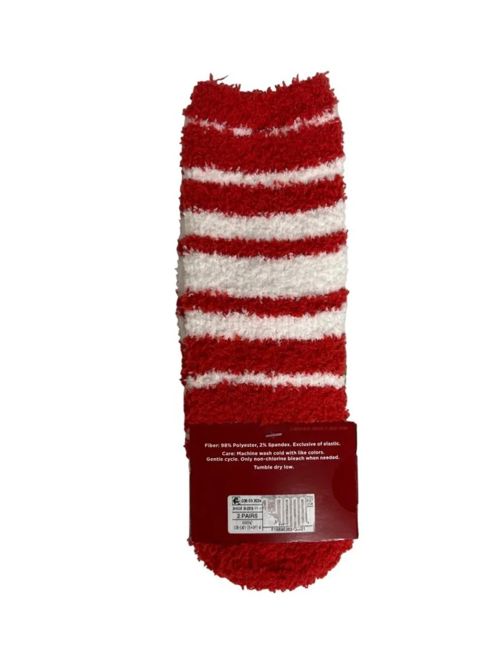 Wondershop Kids Super Soft Crew Christmas Santa Socks 2 Pk Size XS/S